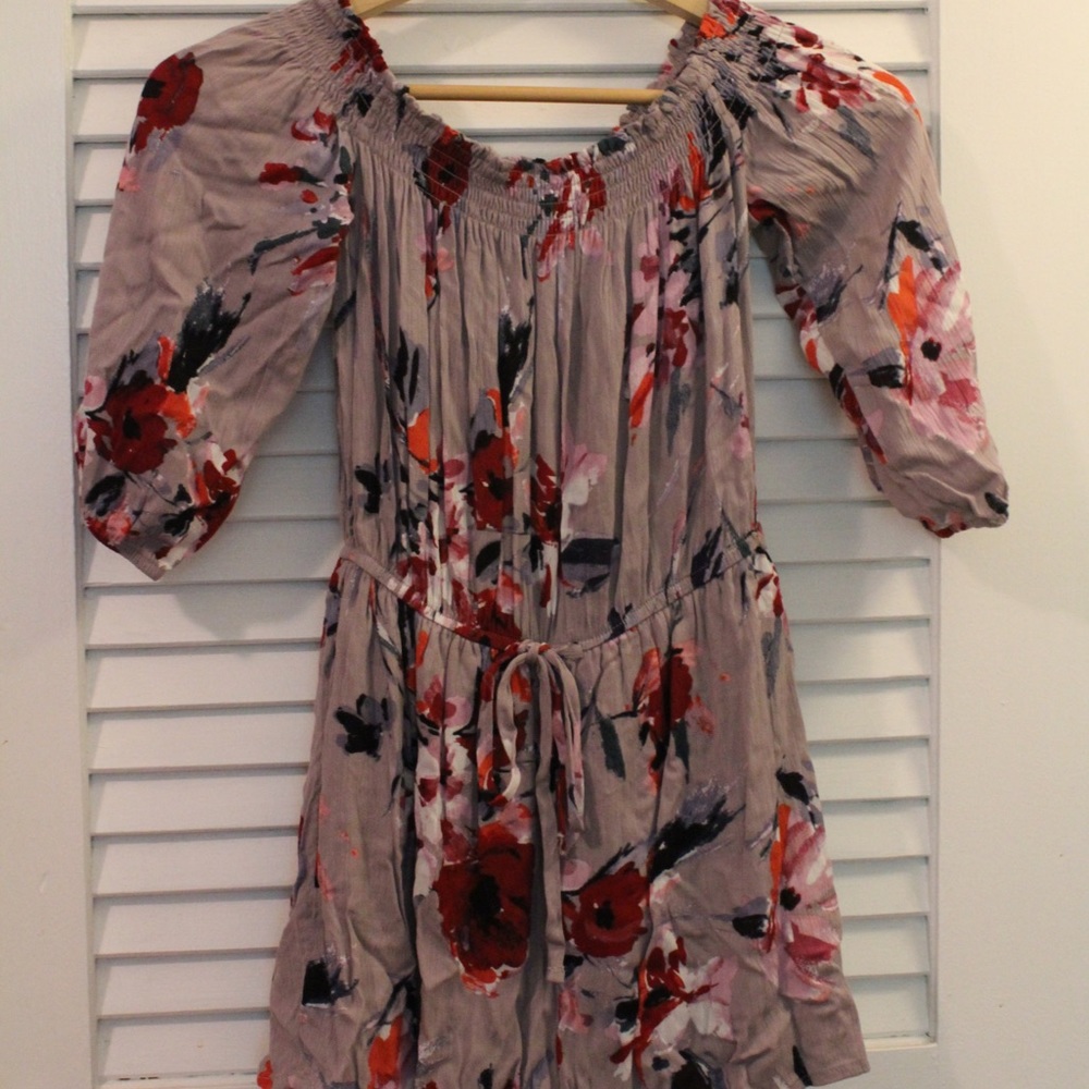 Floral off the shoulder romper